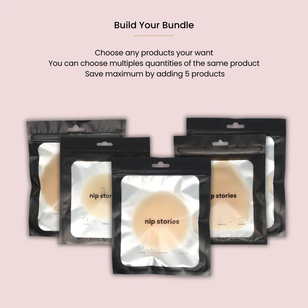 nip stories build your own bundle with 5 nip stories products showing on a red background