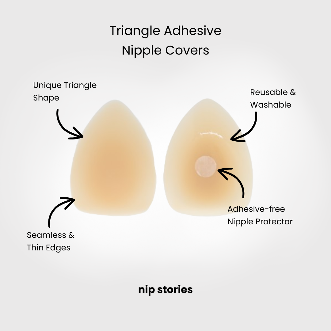 triangle & circle adhesive nipple cover bundle