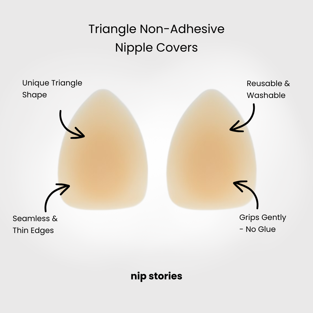 triangle & circle non-adhesive nipple cover bundle